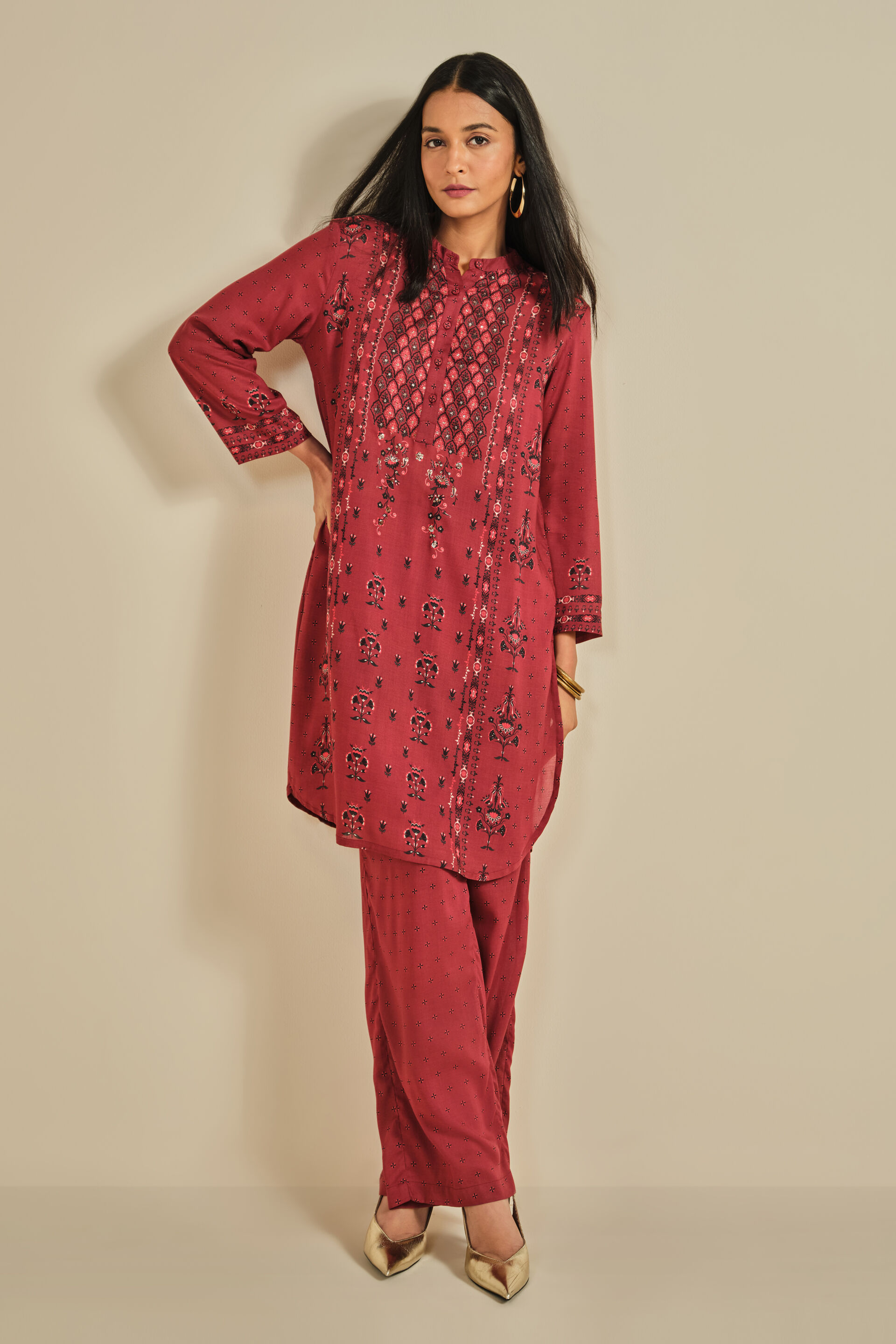 Marsala Muse Rust Co-ord Set, Rust, image 2