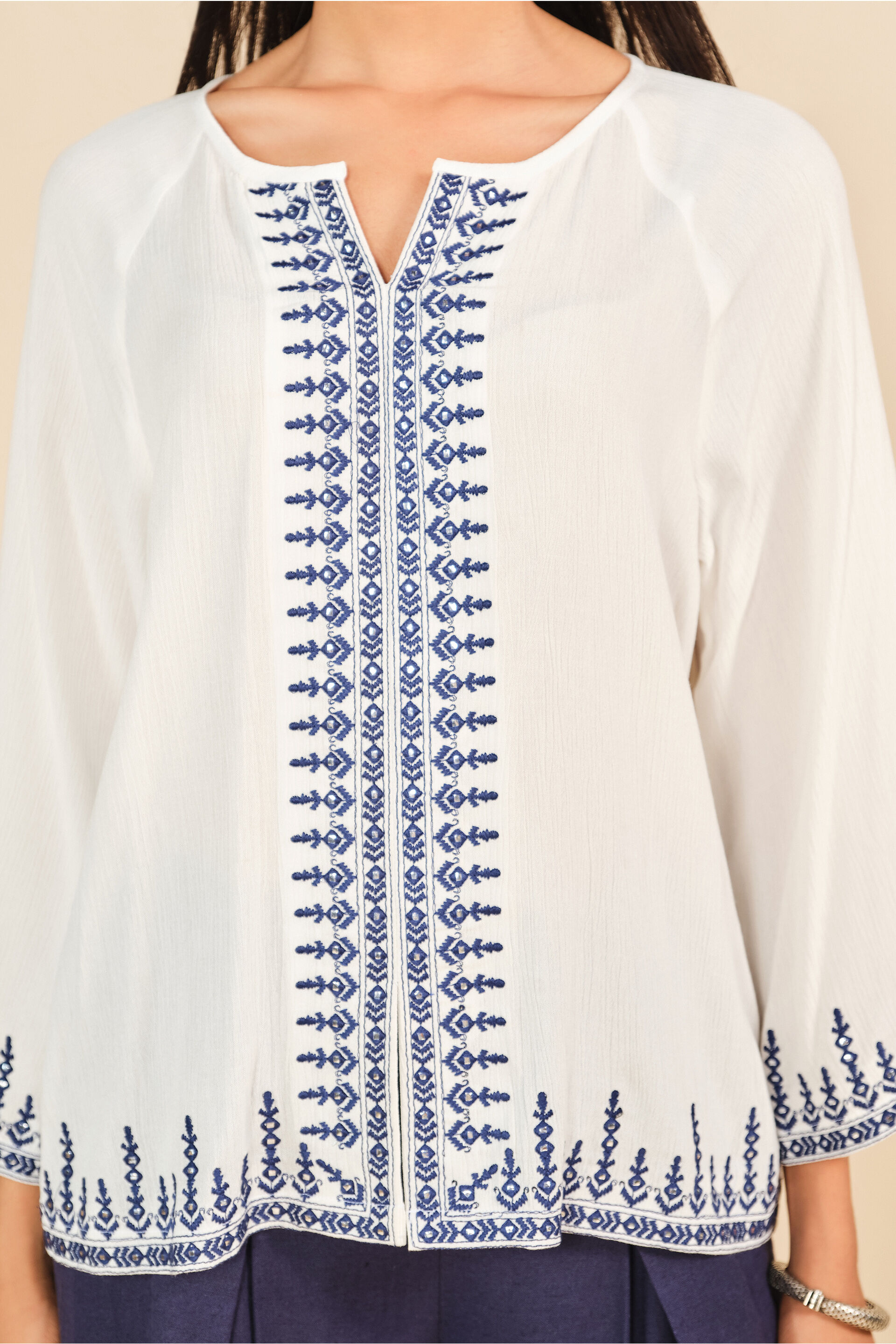 Blue Boond Top, White, image 5