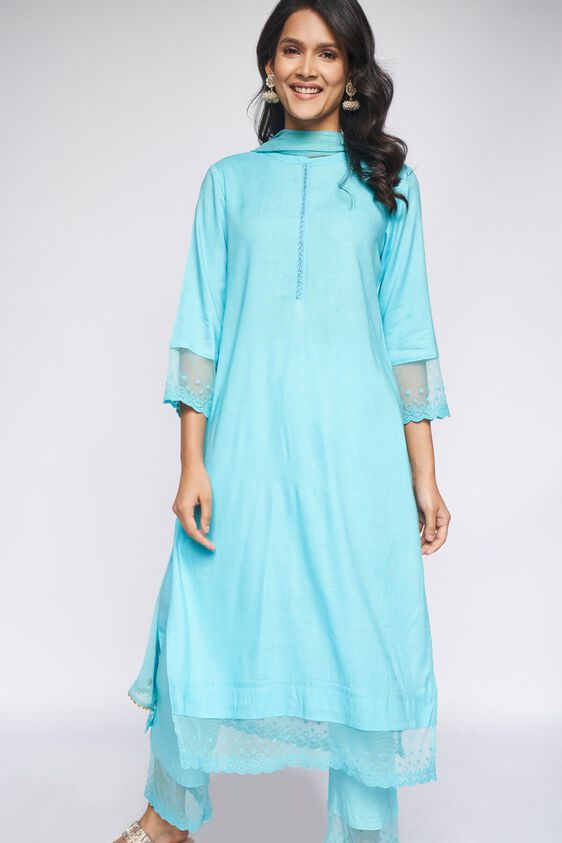 3 - Aqua Solid Suit Set, image 3