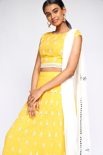 2 - Yellow Embroidered Blouson Suit, image 2