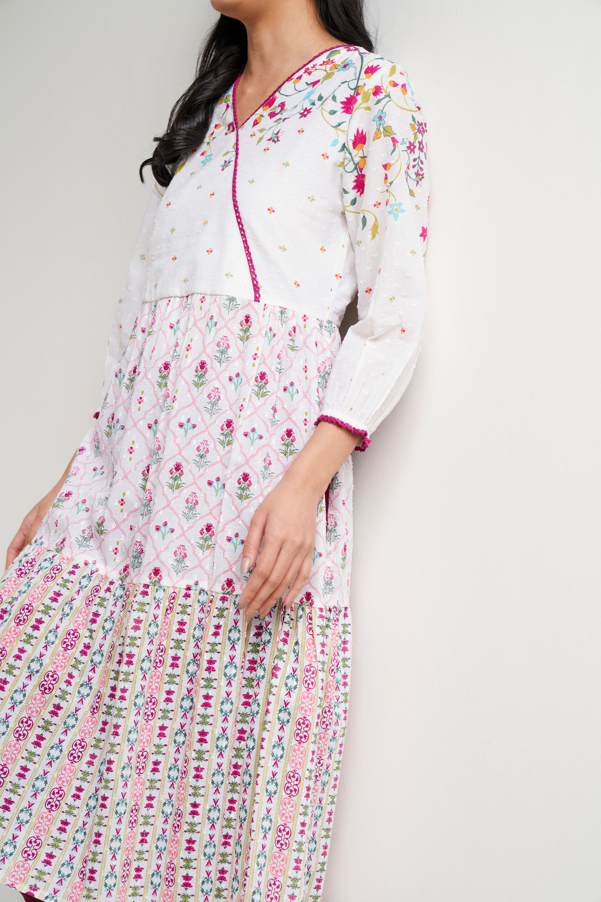 Global desi hot sale white kurti