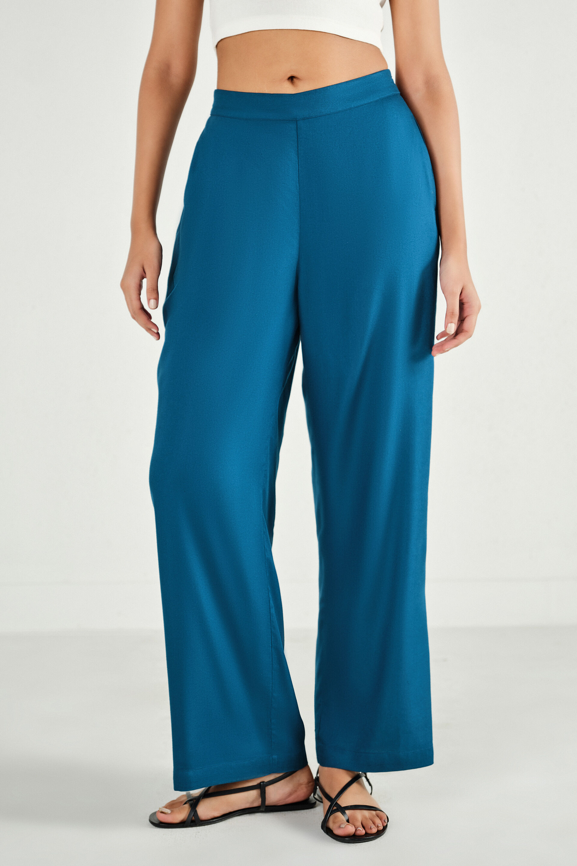 Siyahi Indigo Straight Pants, Indigo, image 2