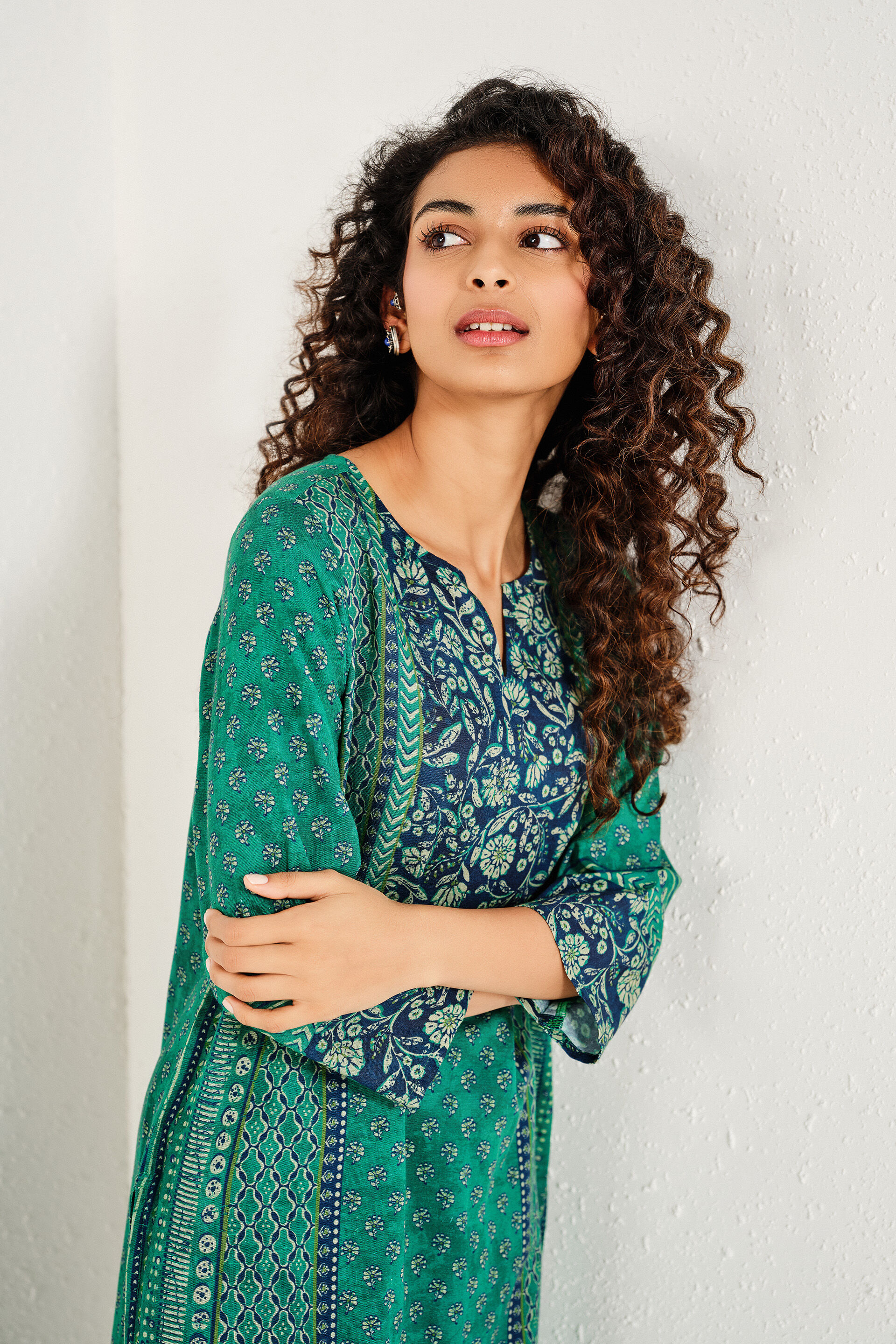 Vamika Teal Kurta Set, Teal, image 5