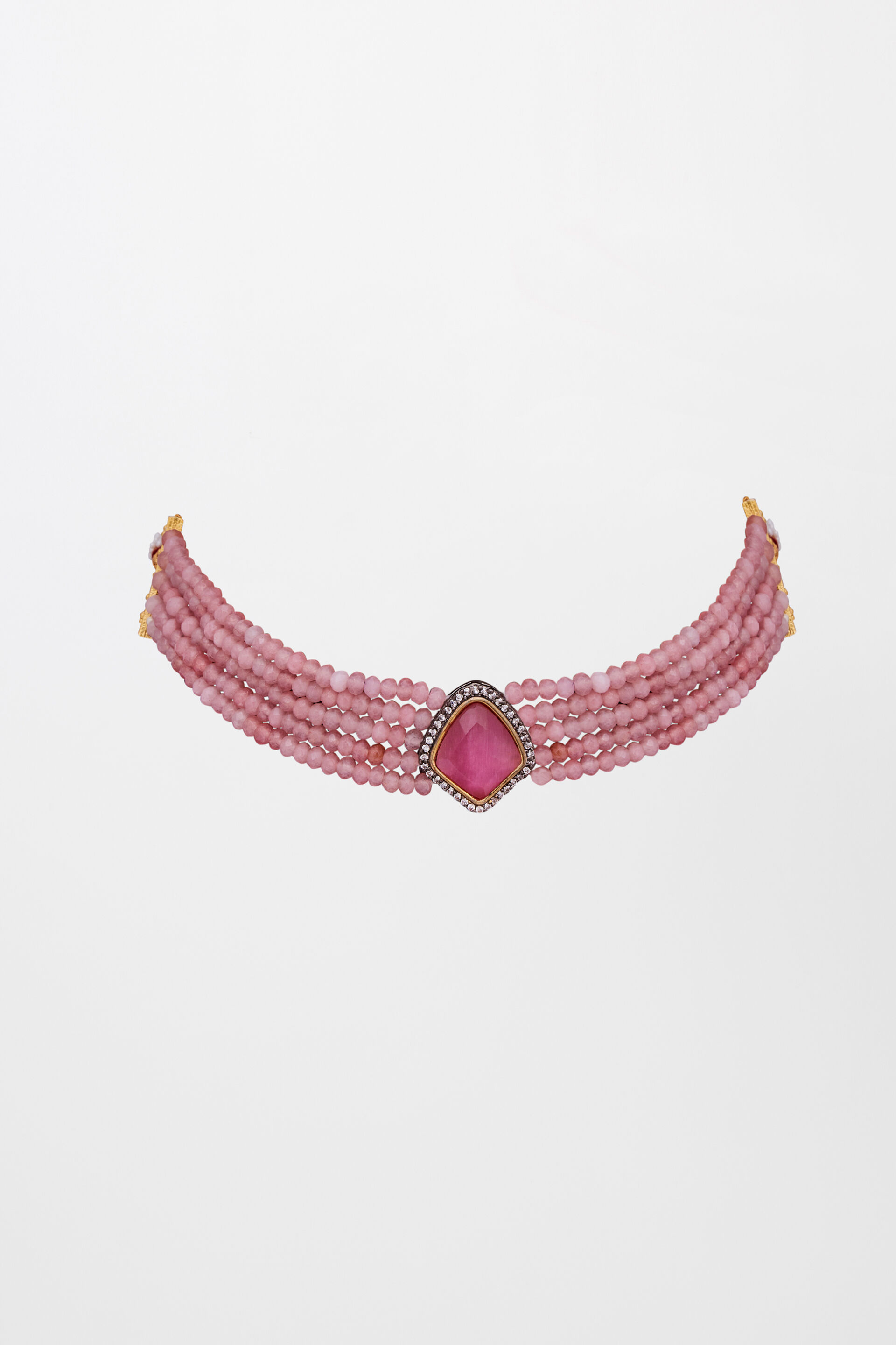 Metallic Hot Pink Bead Necklaces for Sale | Amols'