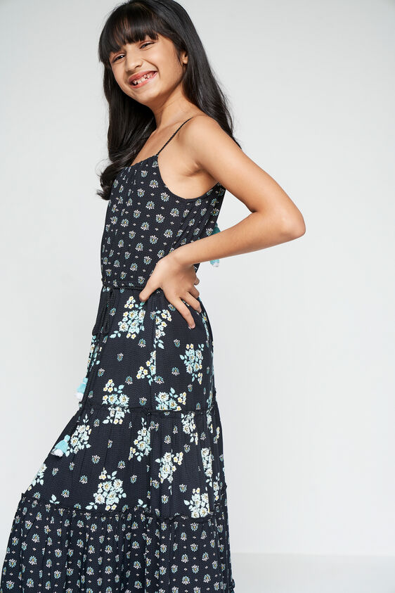 Floral Maxi Dess, Black, image 3