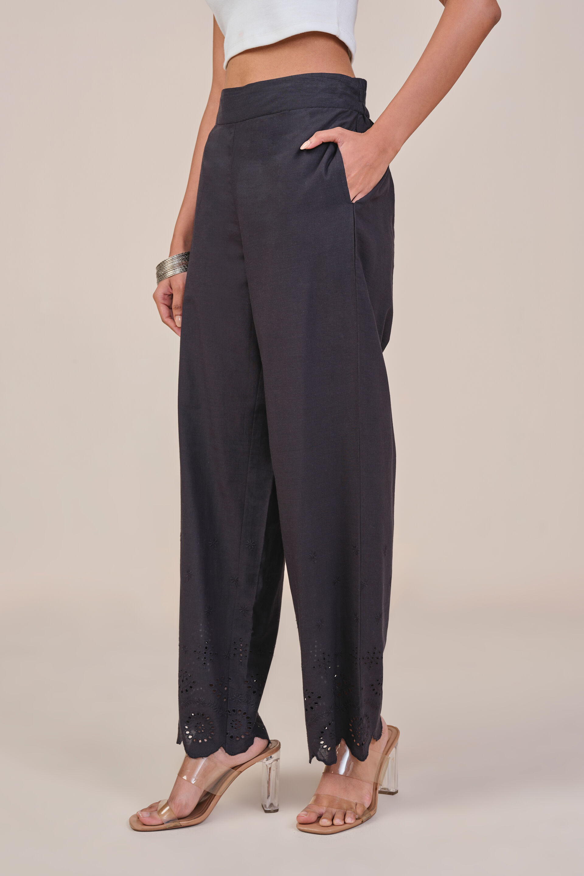 Solid Black Pants, Black, image 2