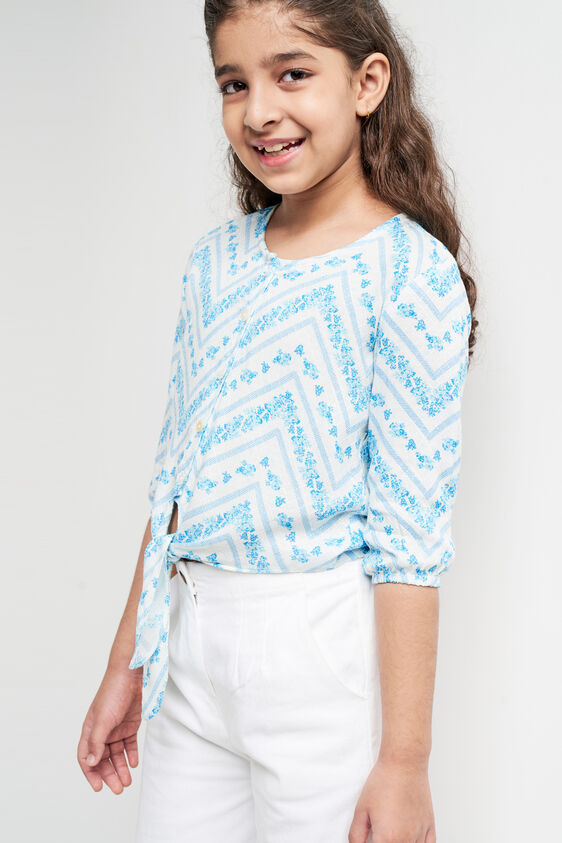 White Ethnic Motifs Straight Top, White, image 4