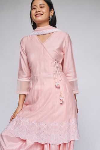 4 - Pink Solid Flared Suit, image 4