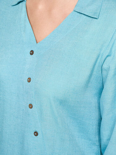 Asymmetric Tunic, Aqua, image 6