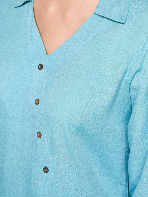 Asymmetric Tunic, Aqua, image 6