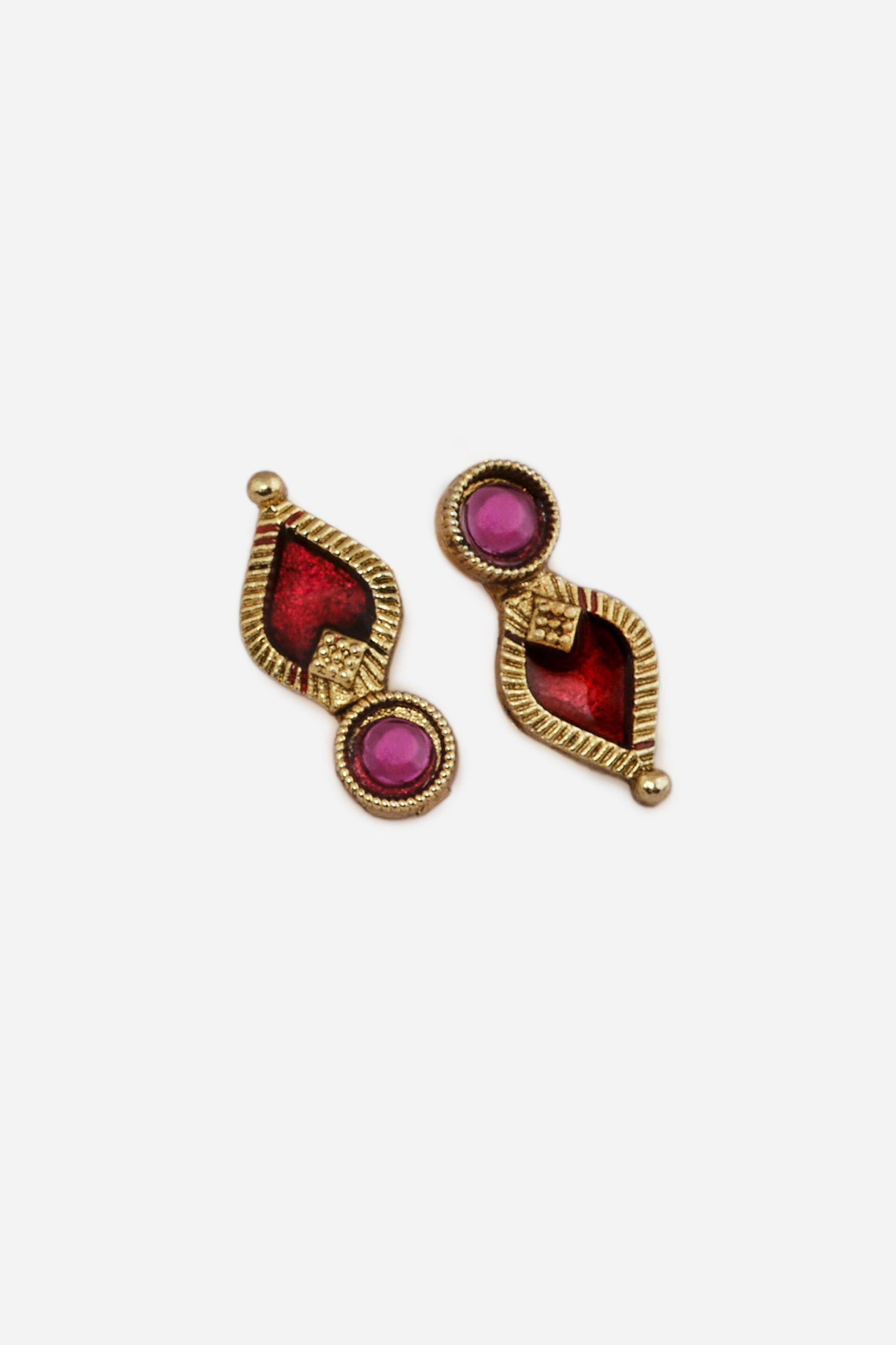 Ornate Red Earrings, , image 2