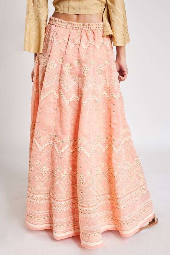 3 - Pink Geometric Printed Skirt, image 3