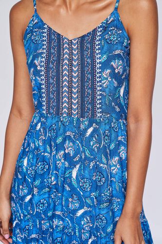7 - Indigo Floral Fit & Flare Gown, image 7