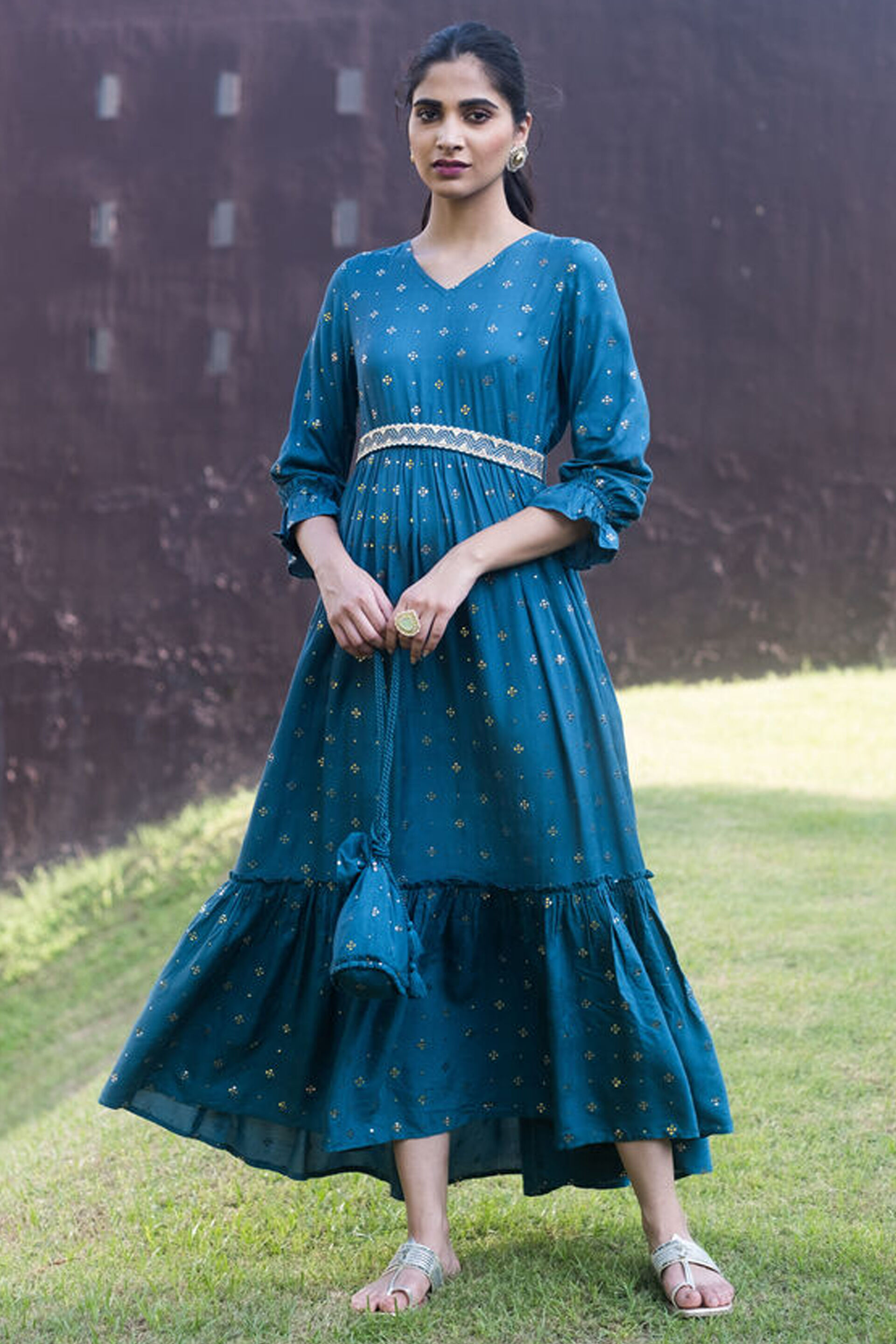 Global desi blue shop dress