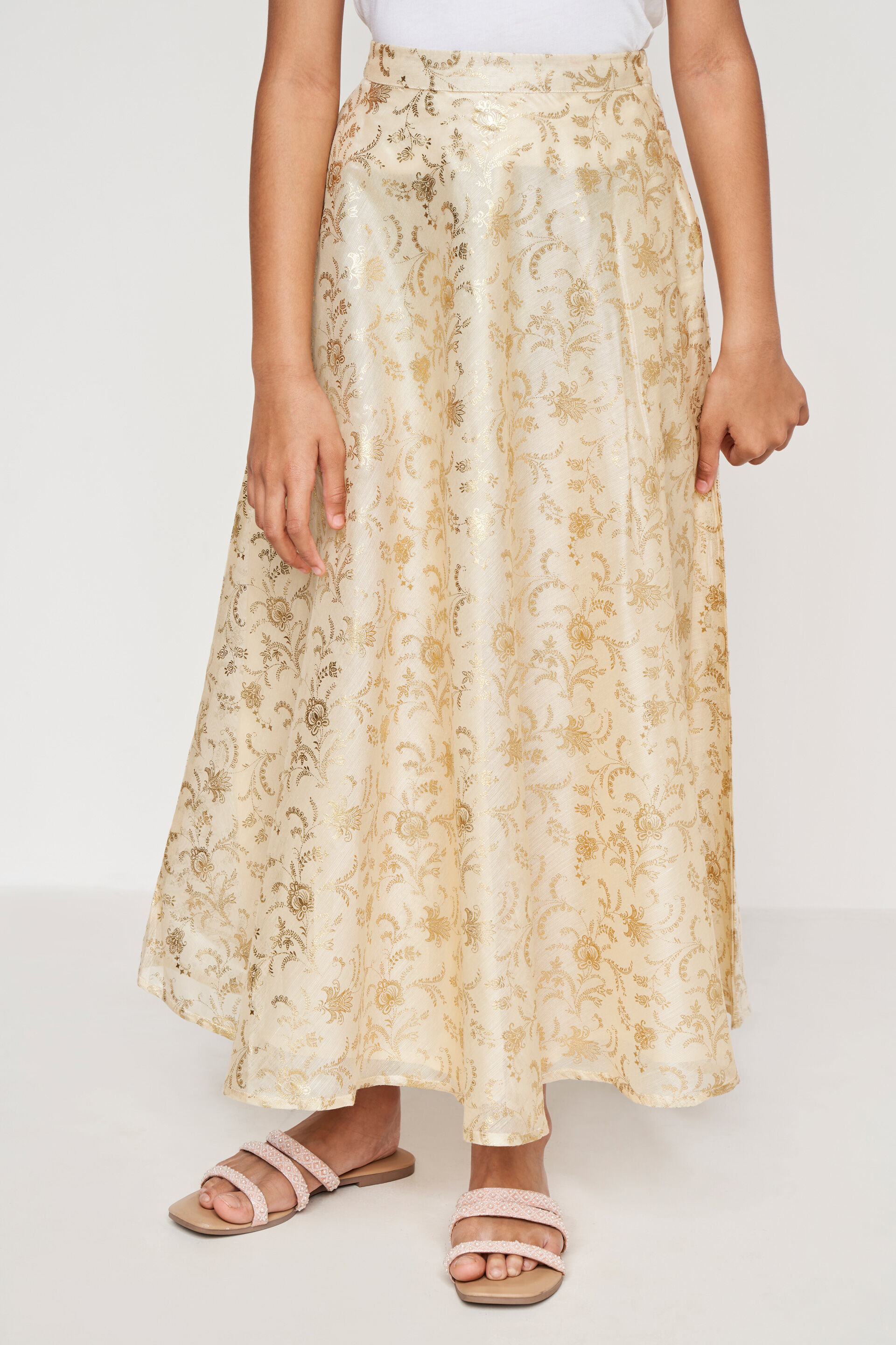 Buy Off White Ethnic Motifs Skirt Online at Best Price at Global