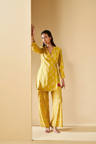 Ikat Inspired Yellow Co-ords Set, Mustard, image 4