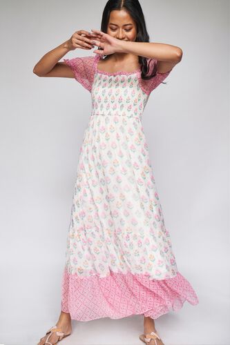 6 - Pink Floral Fit & Flare Gown, image 6