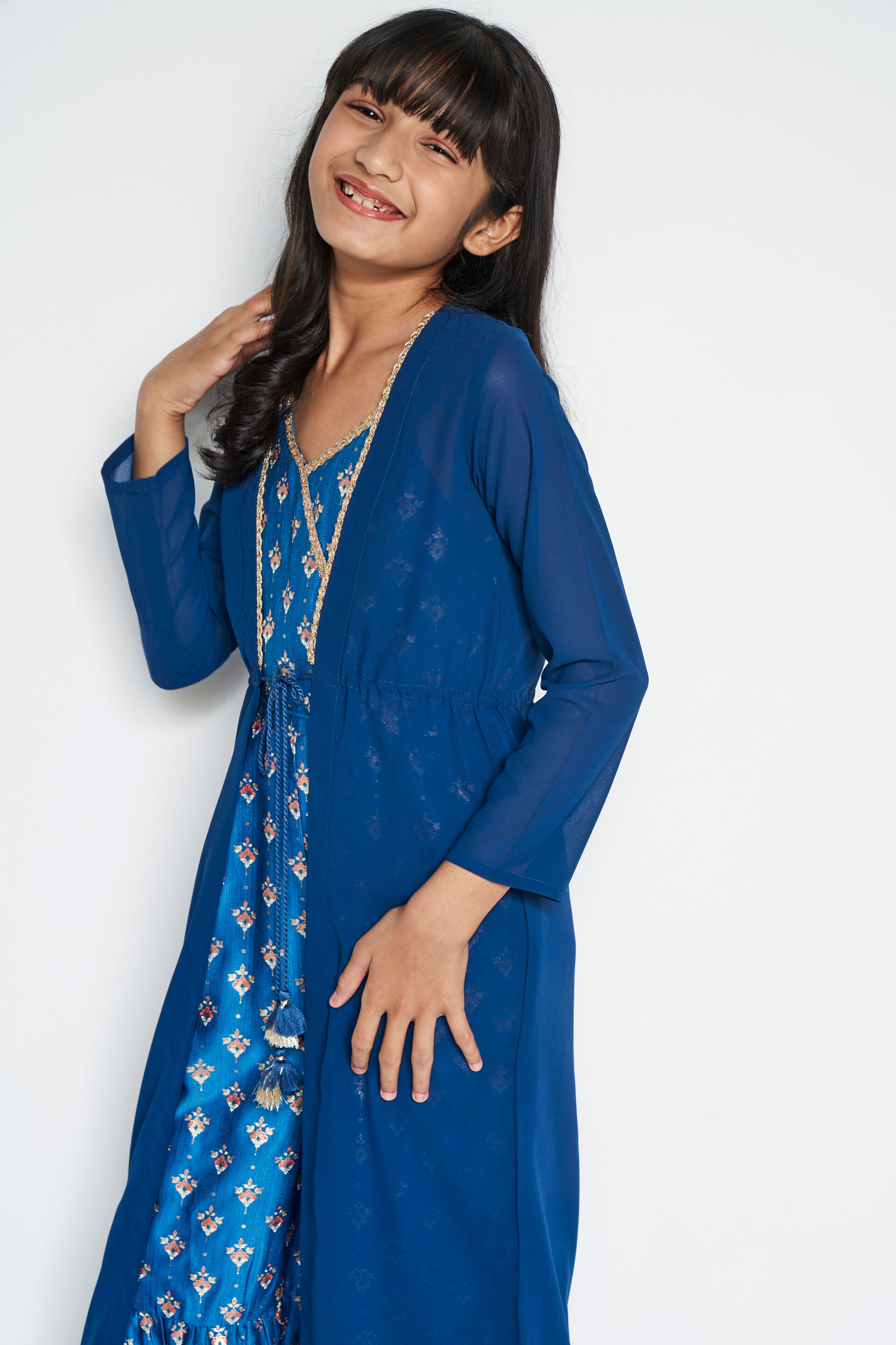 Teal Embellished Solid Shrug, Teal, image 4