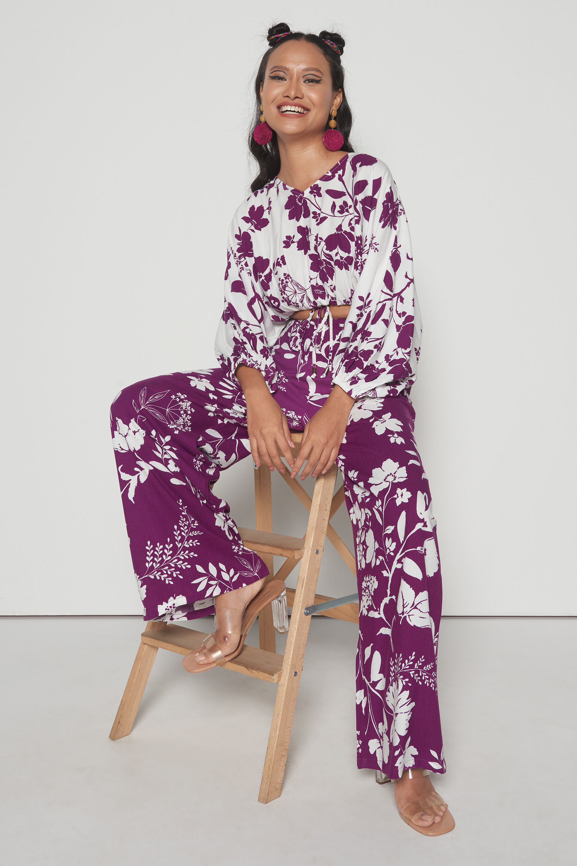 Jamoon Casual Co-ords Set, Purple, image 2