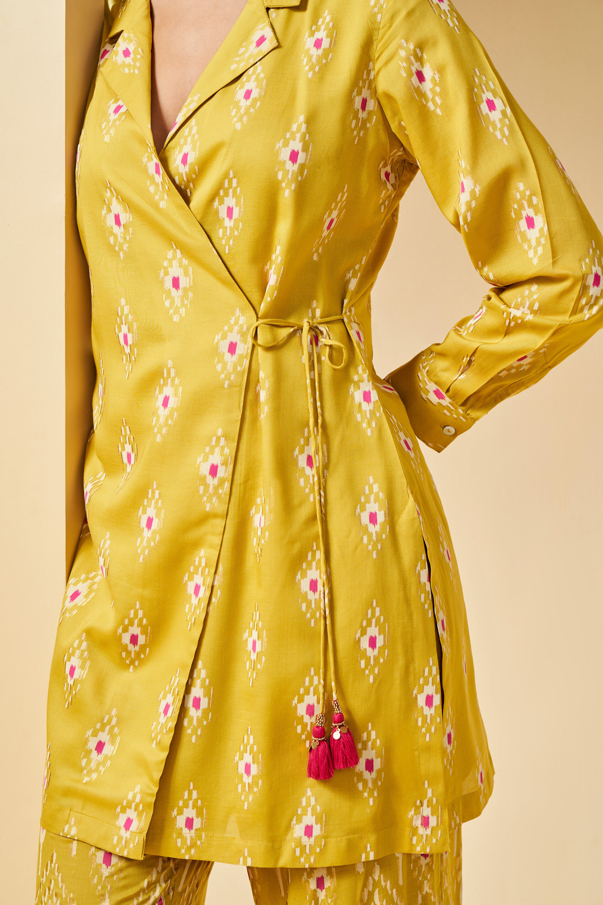 Ikat Inspired Yellow Co ords Set
