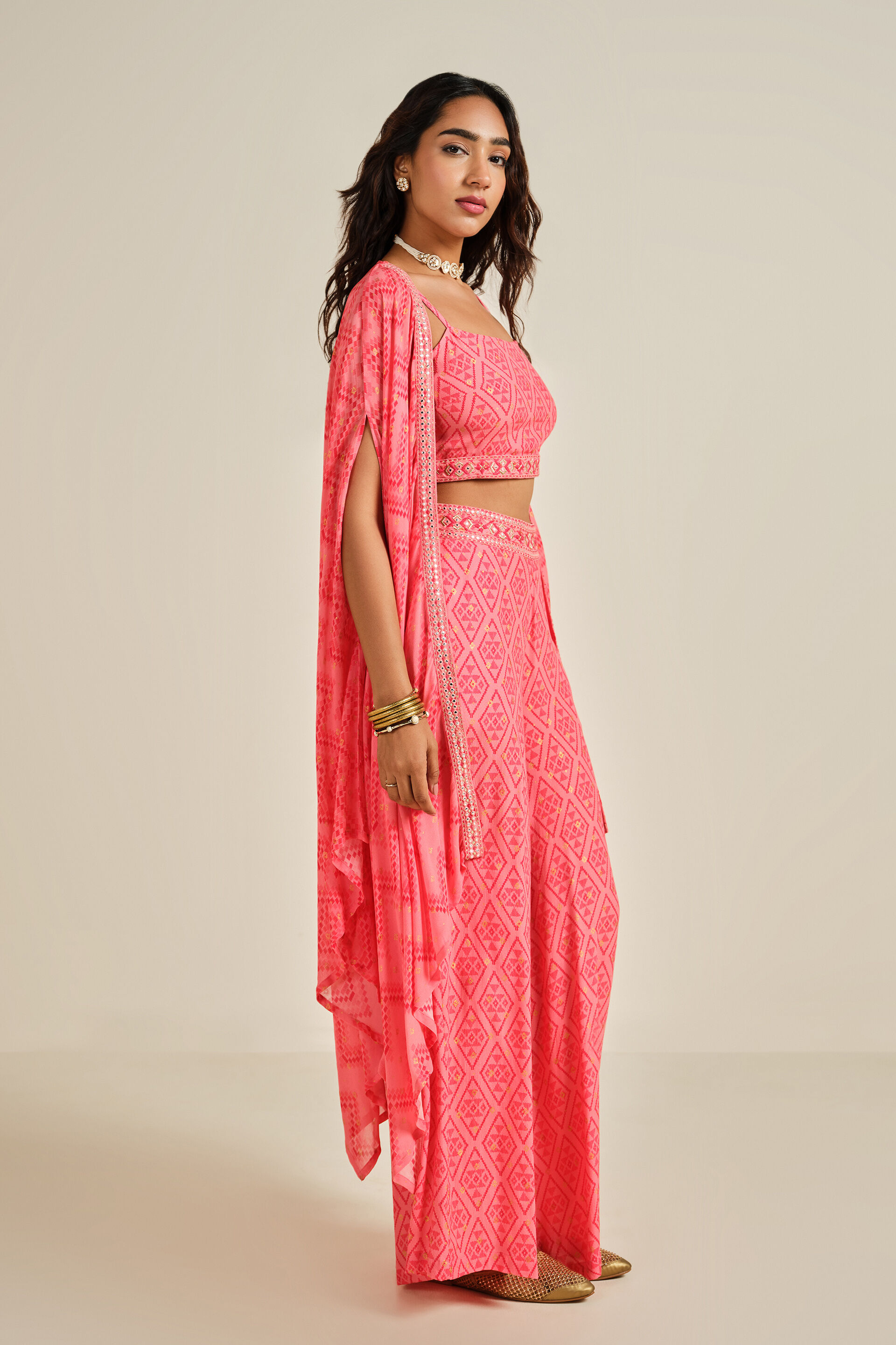 Peach Dreams Cotton Co-ord Set, Peach, image 4