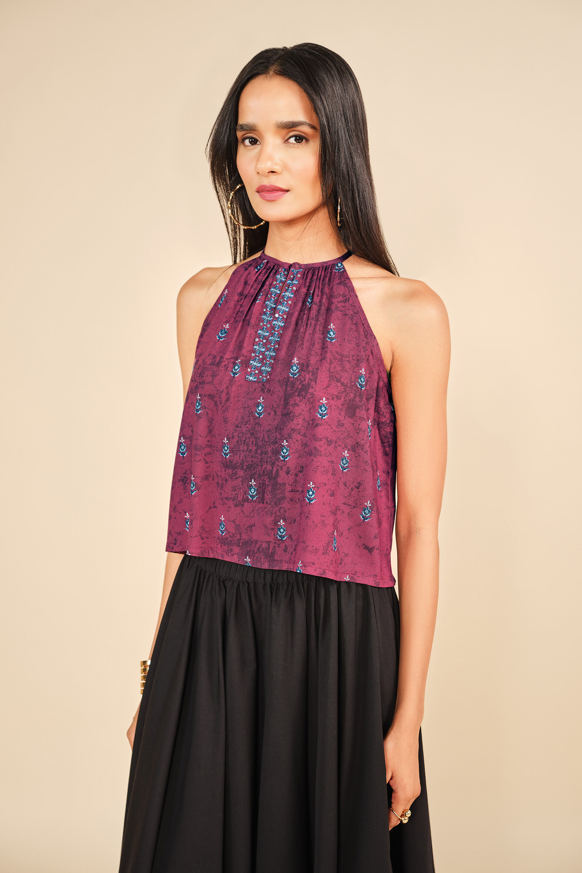 Ishq Rang Top, Wine, image 2