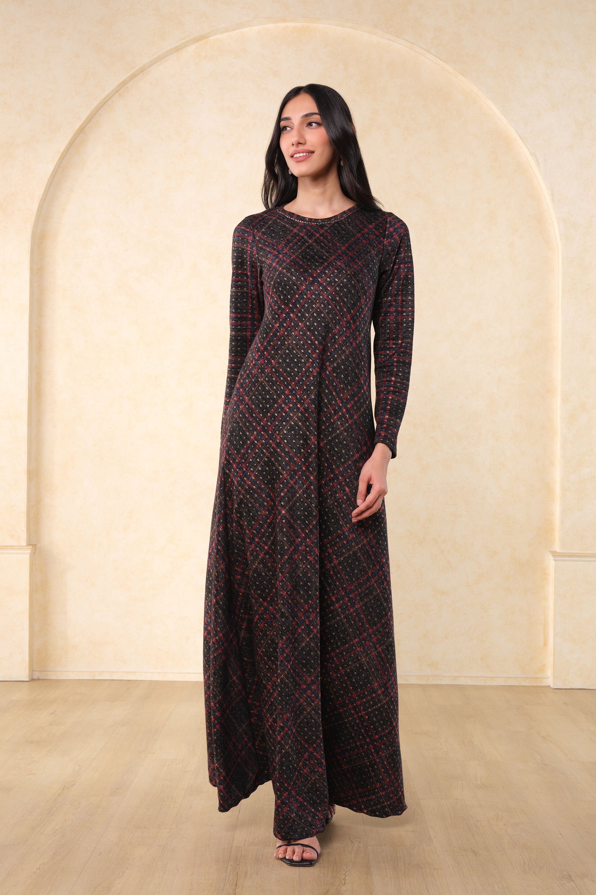 Afsana Maxi Dress, Grey, image 4