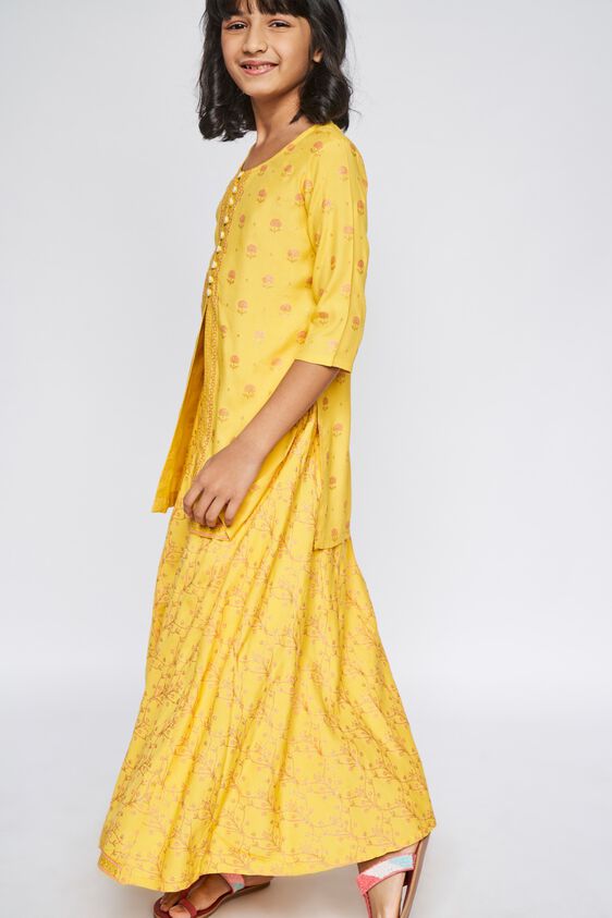 3 - Mustard Floral Straight Suit, image 4