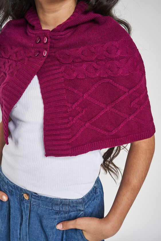 6 - Purple Hooded Cape Jacket, image 6
