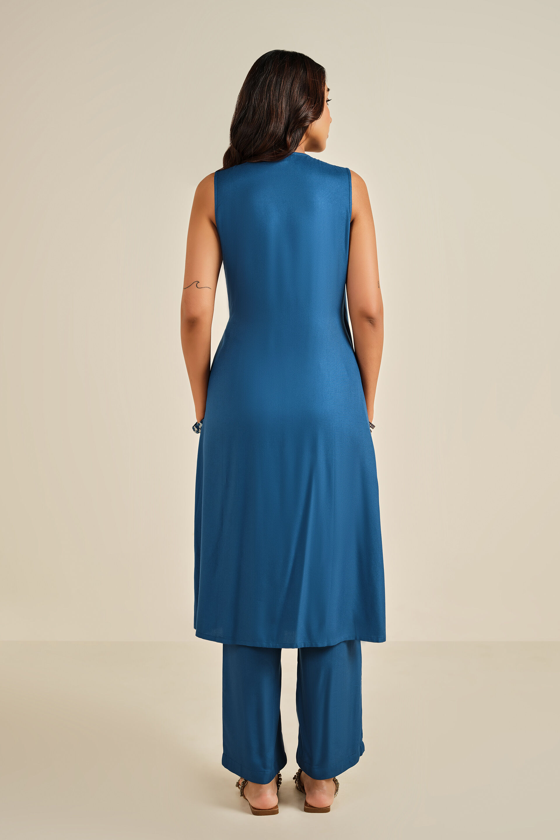 Blue Ambar Co-ord Set, Indigo, image 4