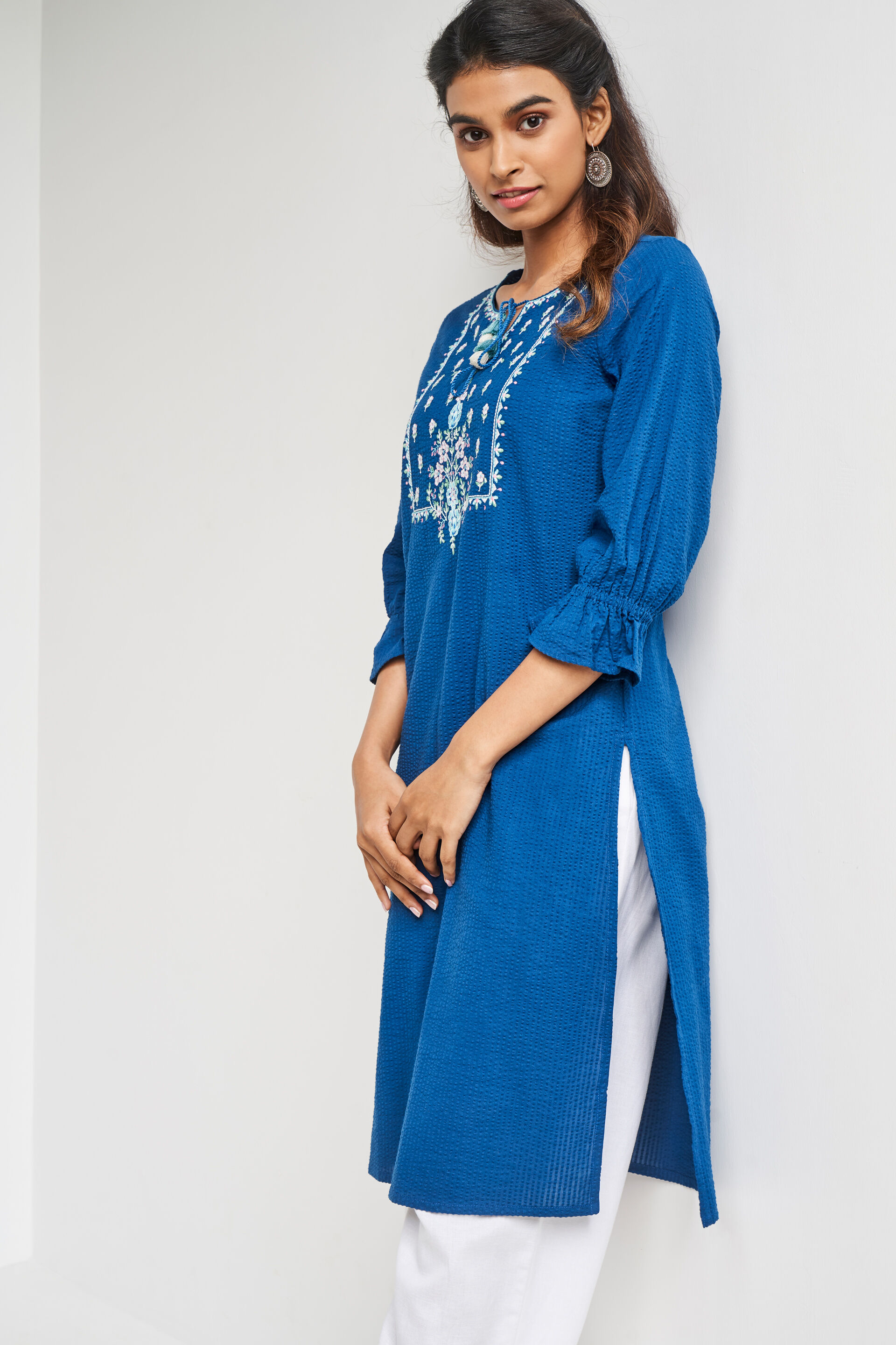Long straight kurta store