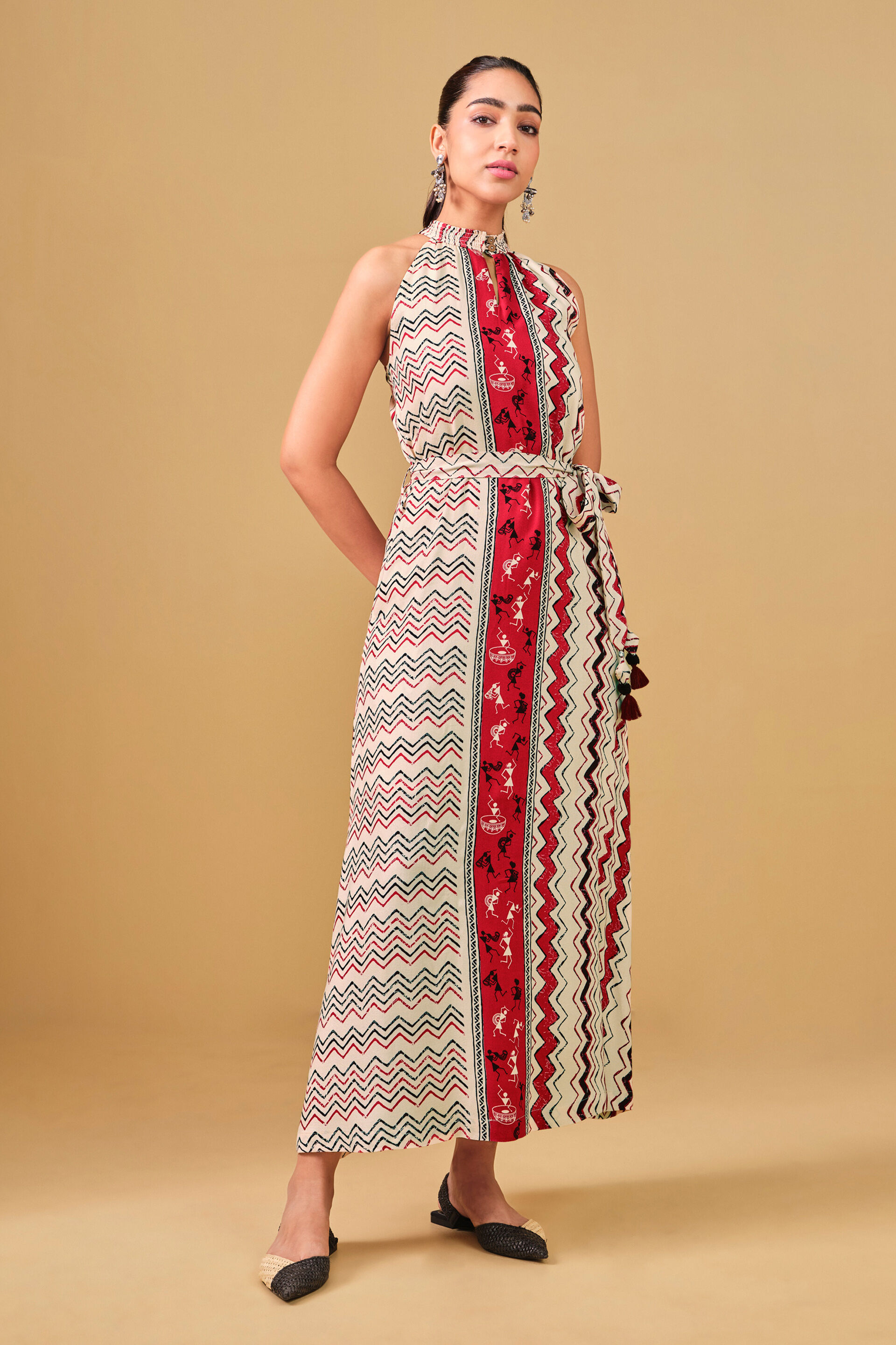 Warli Inspired Maxi Dress