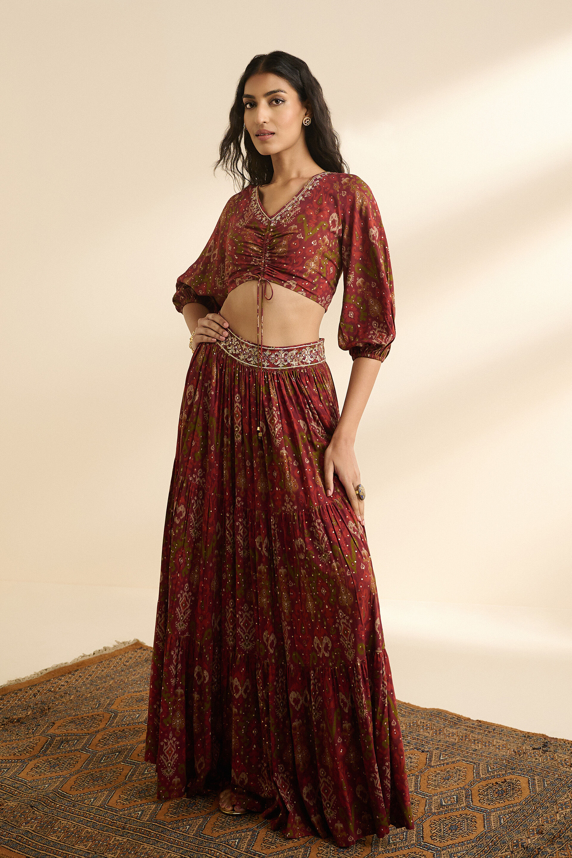 Taraash Rust Co-ord Set, Rust, image 6