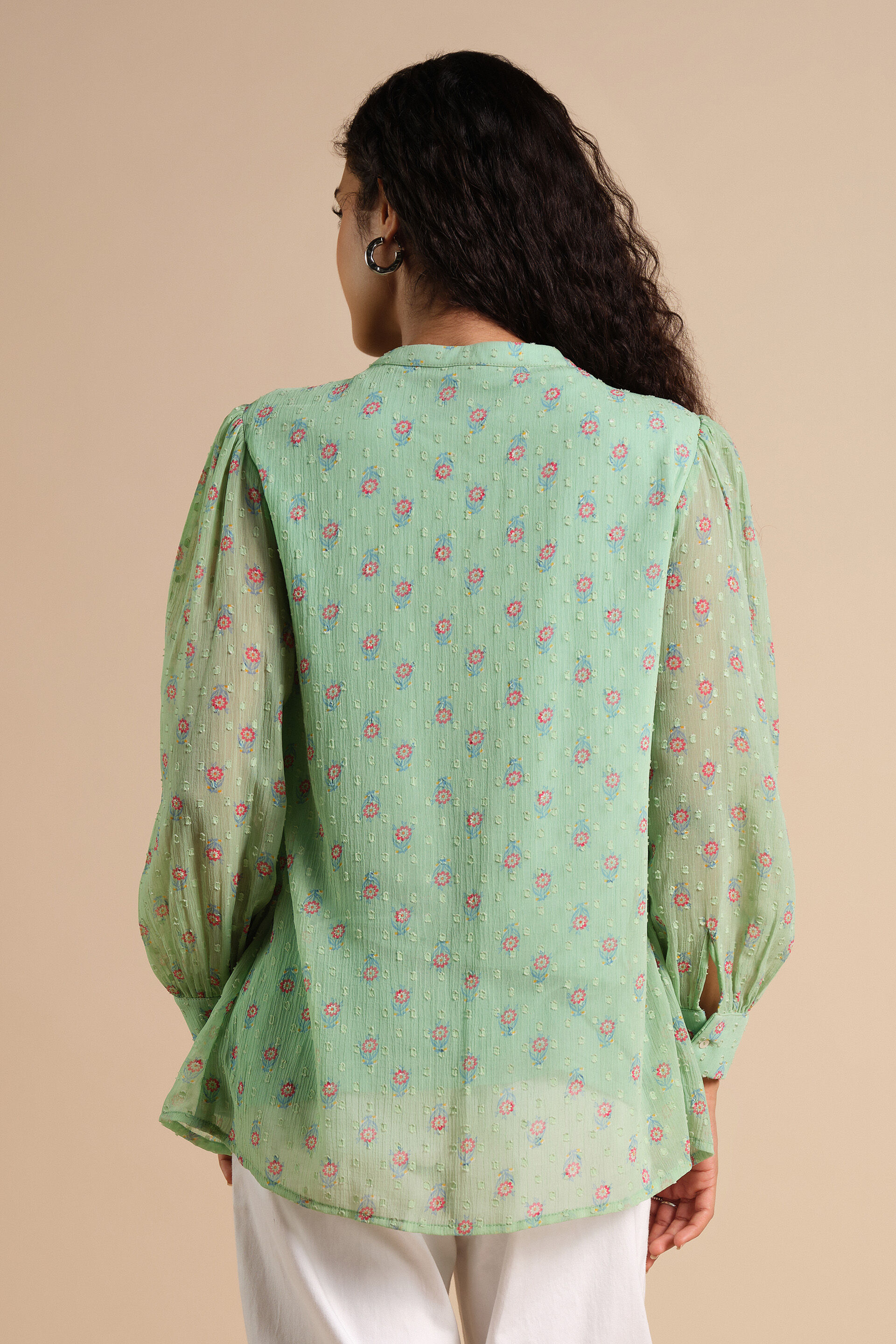 Buy Summer Phool Top Online In India at Global Desi S25A21TP_L_GREEN