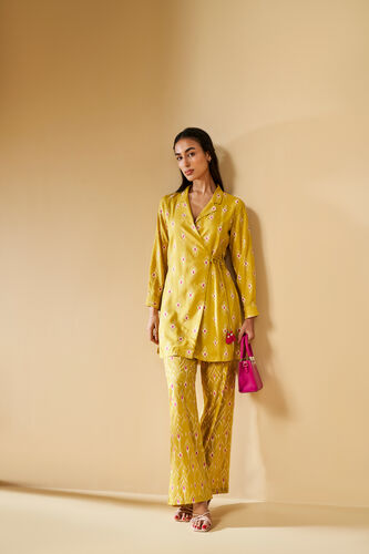 Ikat Inspired Yellow Co-ords Set, Mustard, image 2