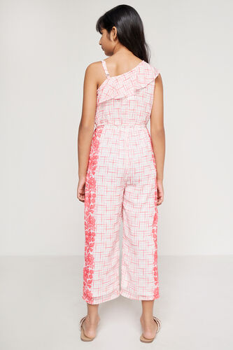 Coral Floral Tassel Straight Jumpsuit, Coral, image 4
