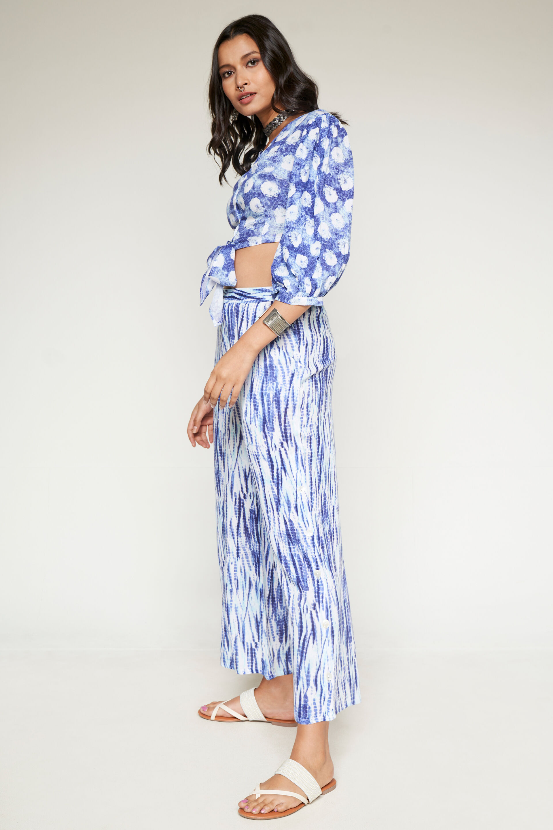 Indigo Floral Straight Set-2, Indigo, image 5