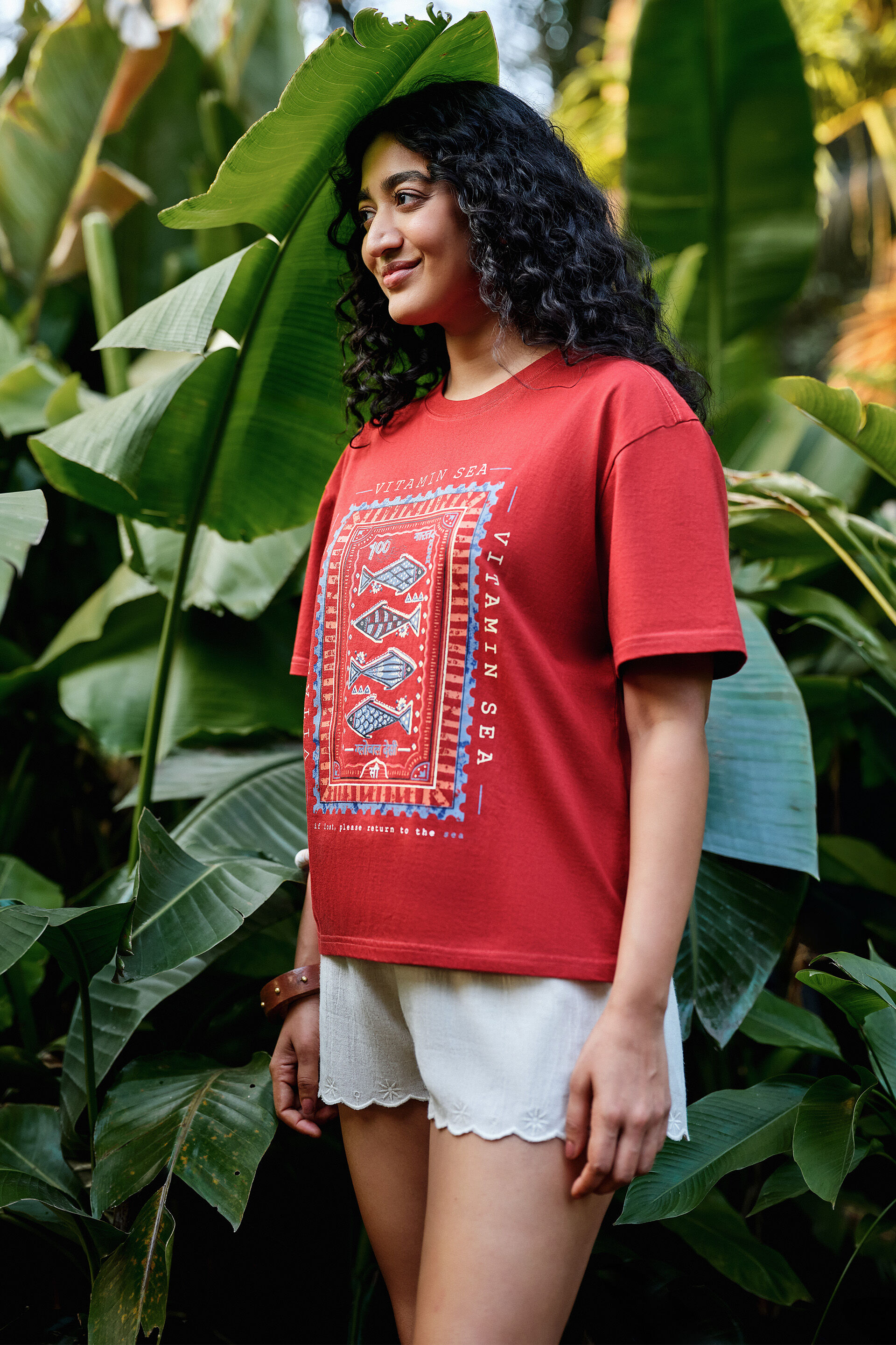 Raaha Rust Oversized T-Shirt, Rust, image 3