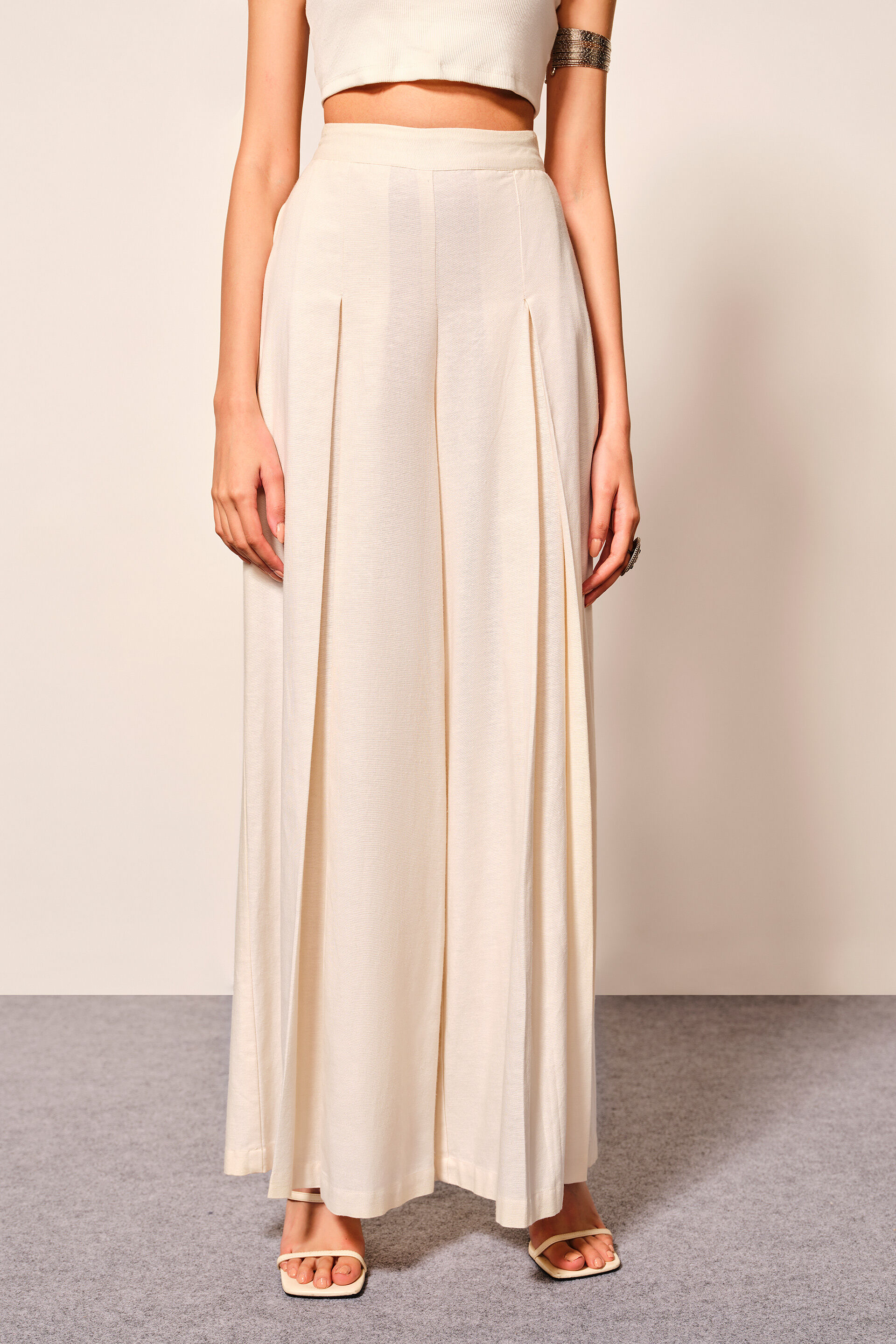 Flared palazzo pants online on sale