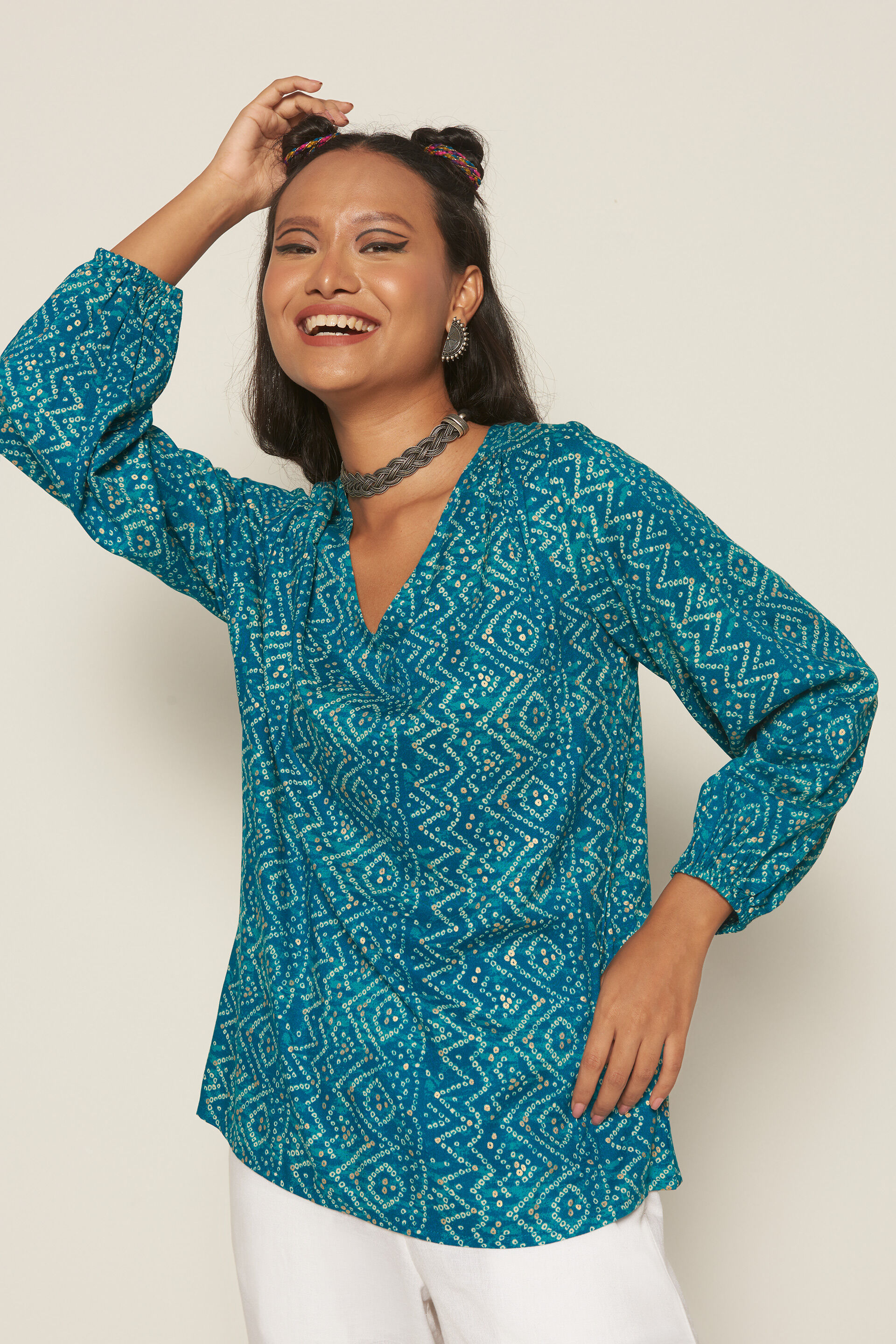 Connecting Dots Straight Top, Teal, image 6