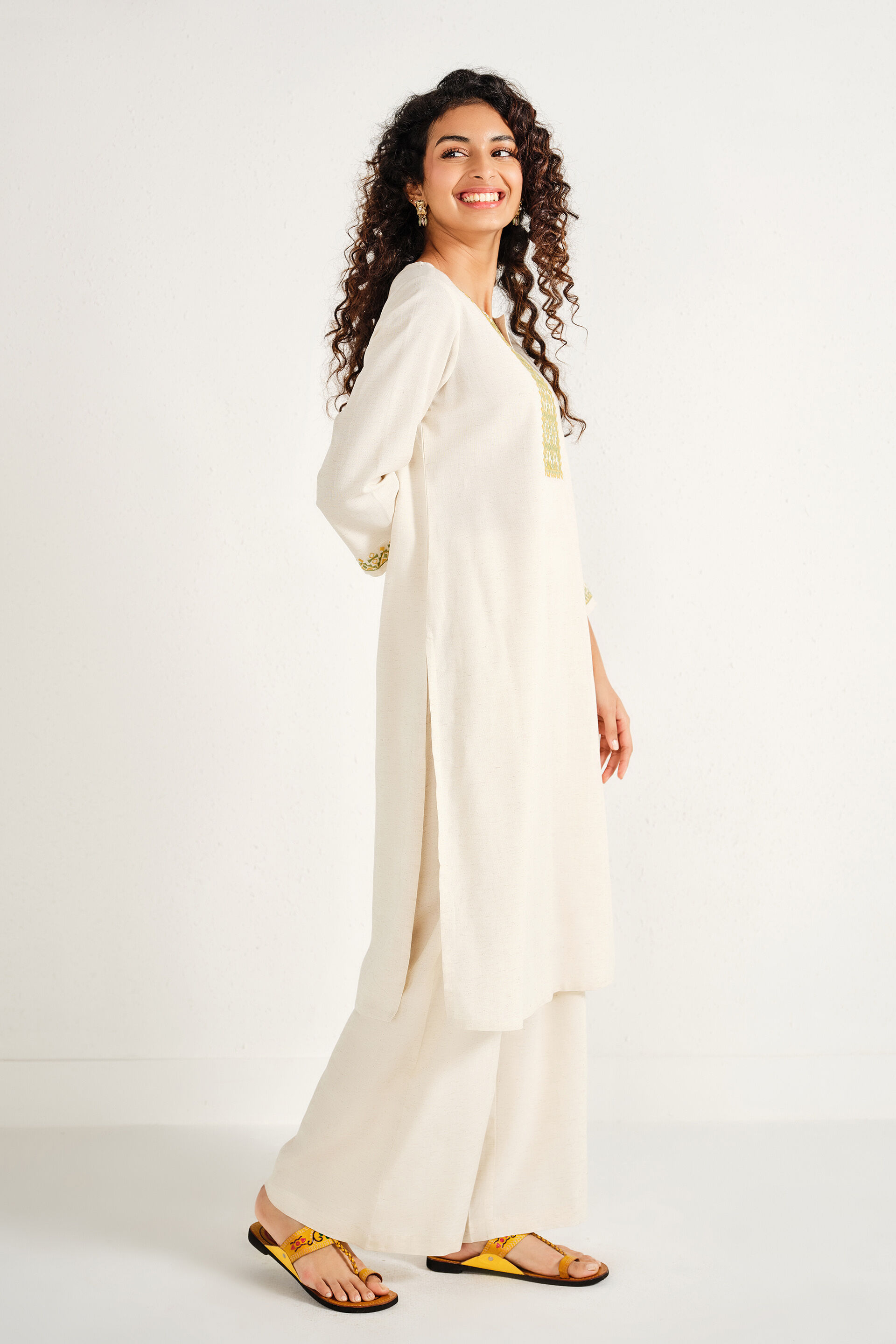 Nivaya Natural Kurta, Natural, image 6