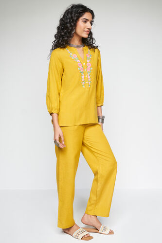 Mustard Embroidered Co-ords Set, Mustard, image 5
