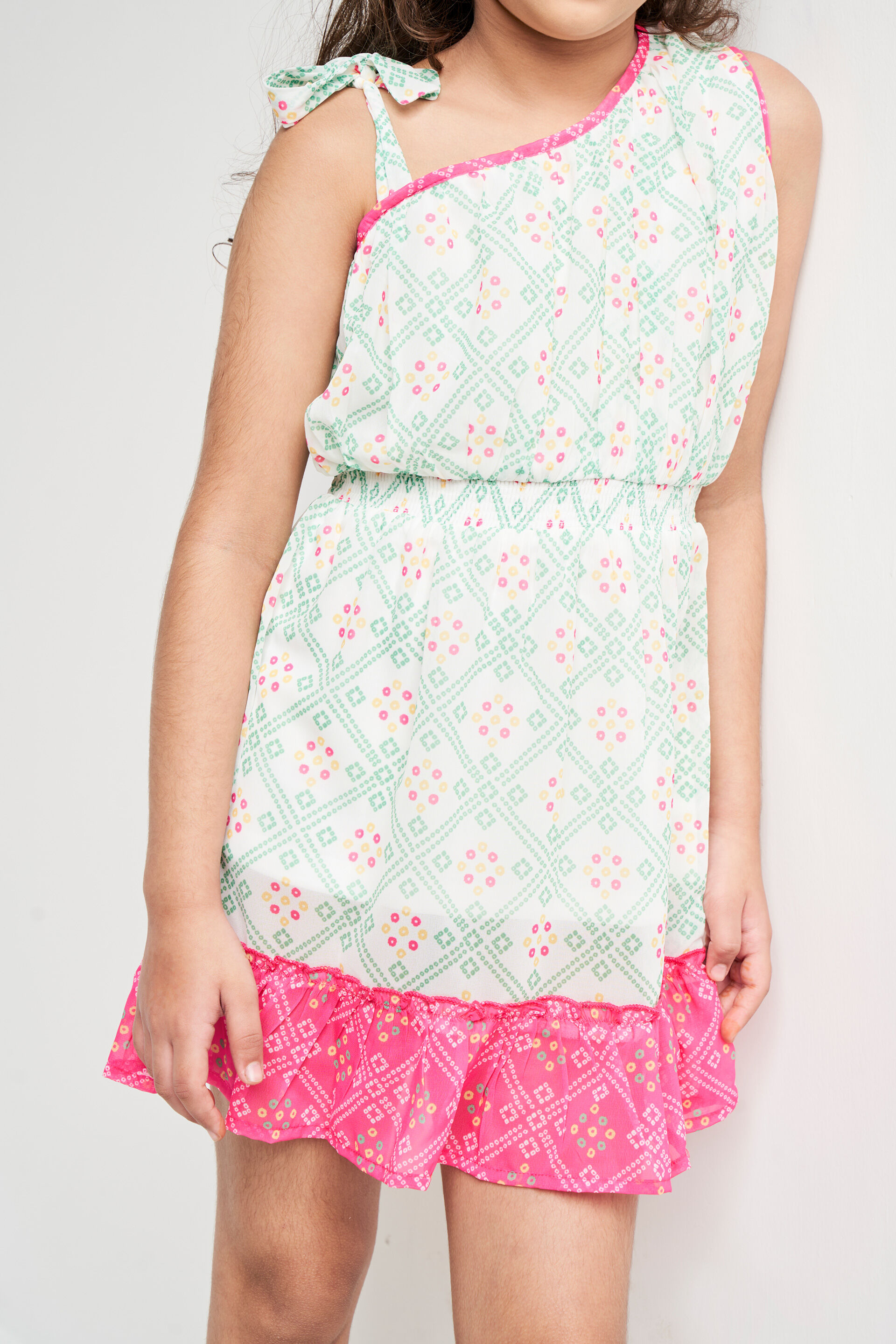 White Floral Flared Dress, White, image 5