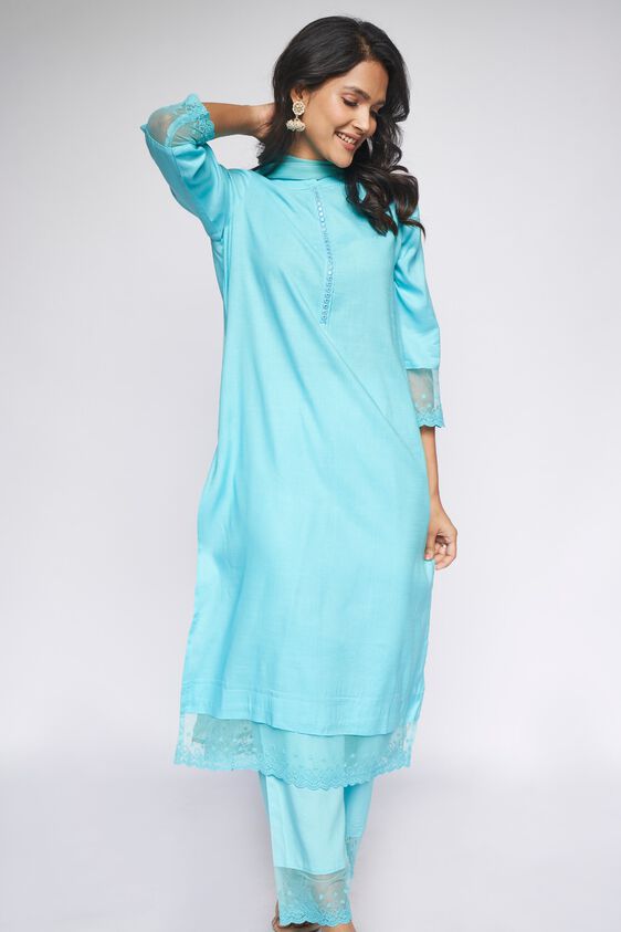 2 - Aqua Solid Suit Set, image 2