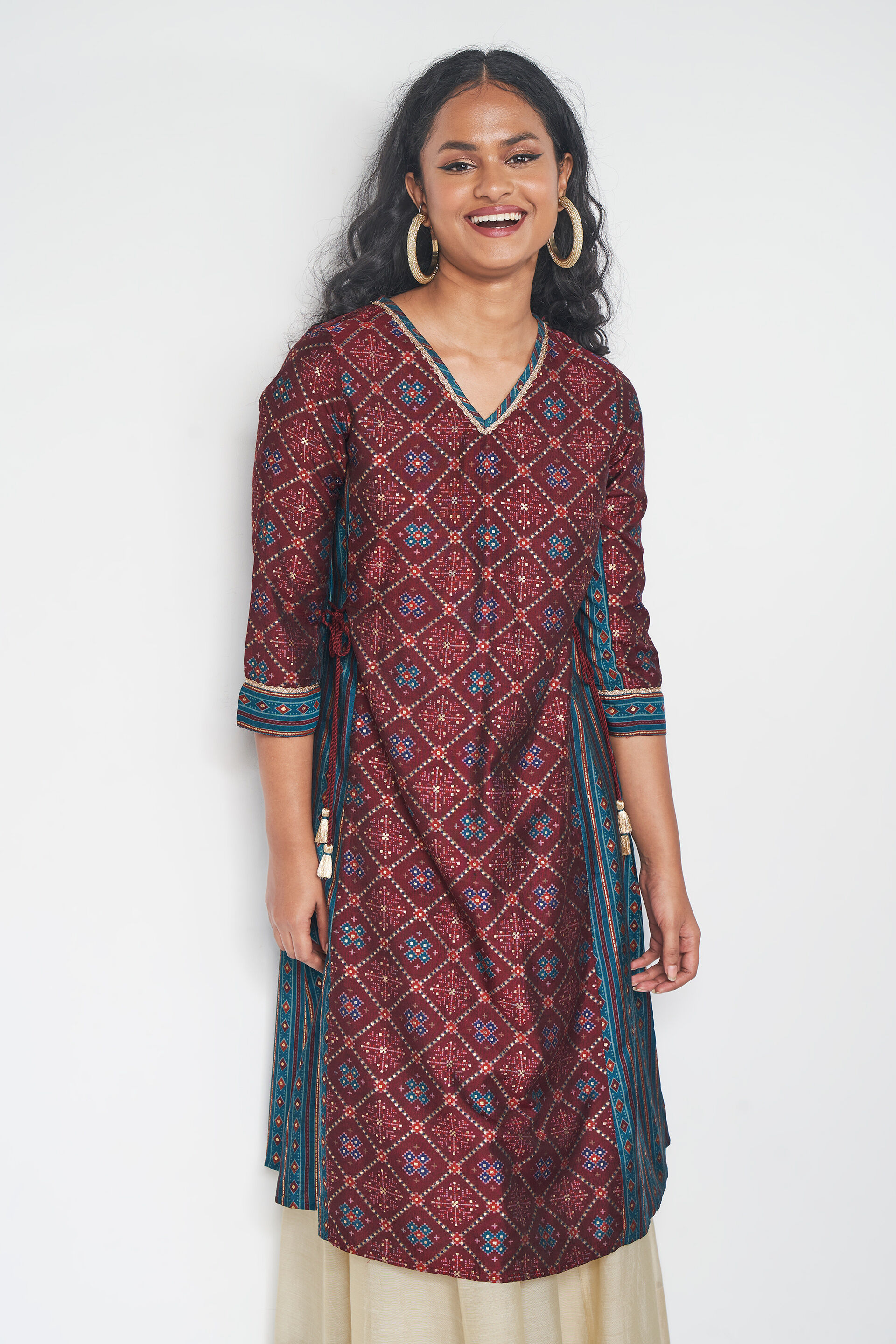 Buy Teal Kurtas for Women by Global Desi Online | Ajio.com