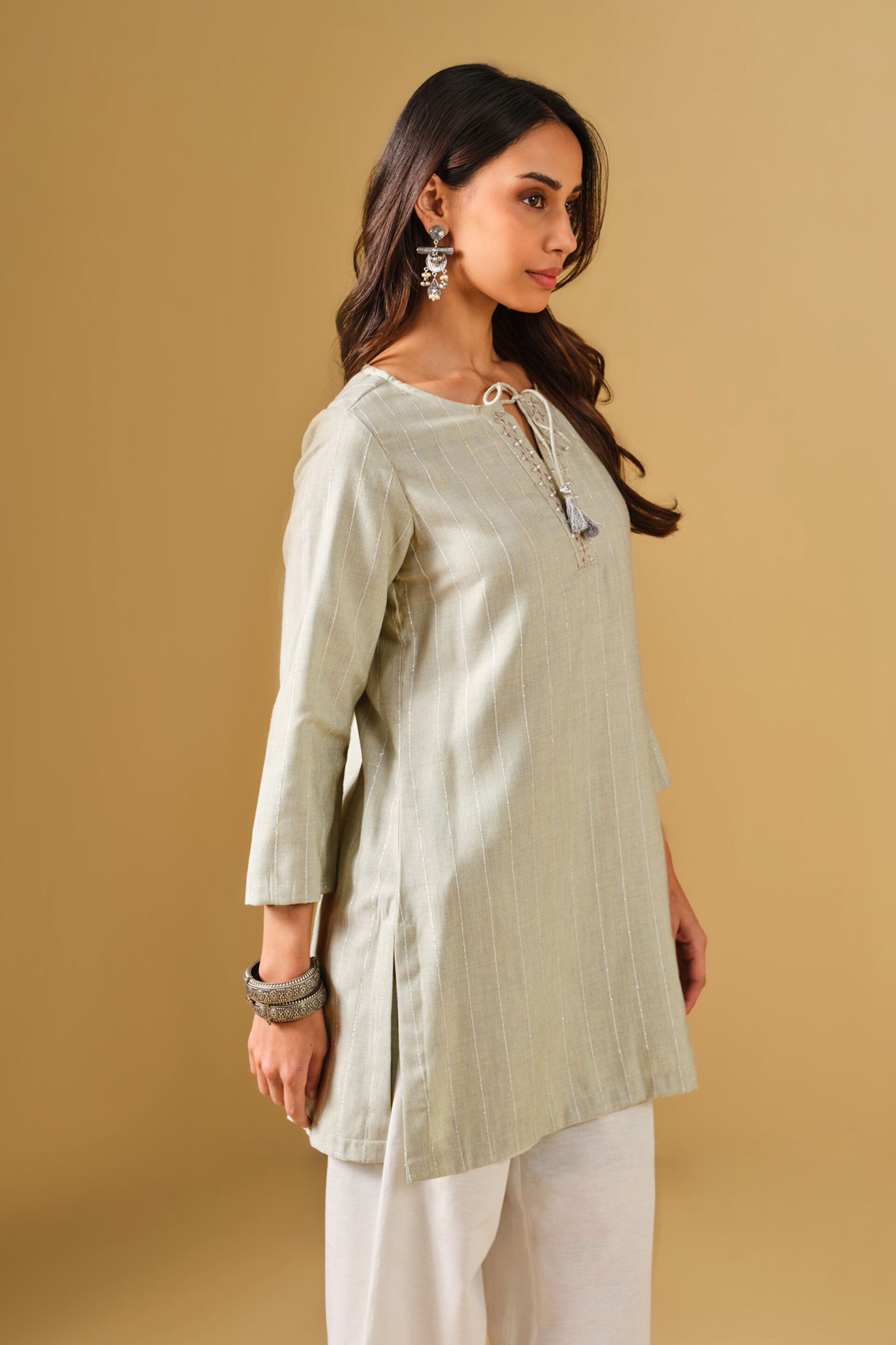 Embroidered Mint Green Tunic, Mint, image 4