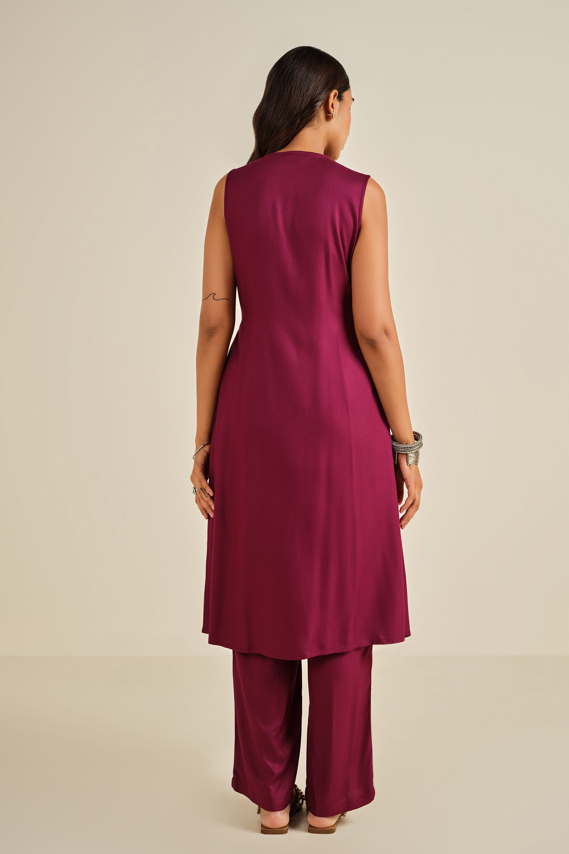 Wine Ambar Co-ord Set, Wine, image 5