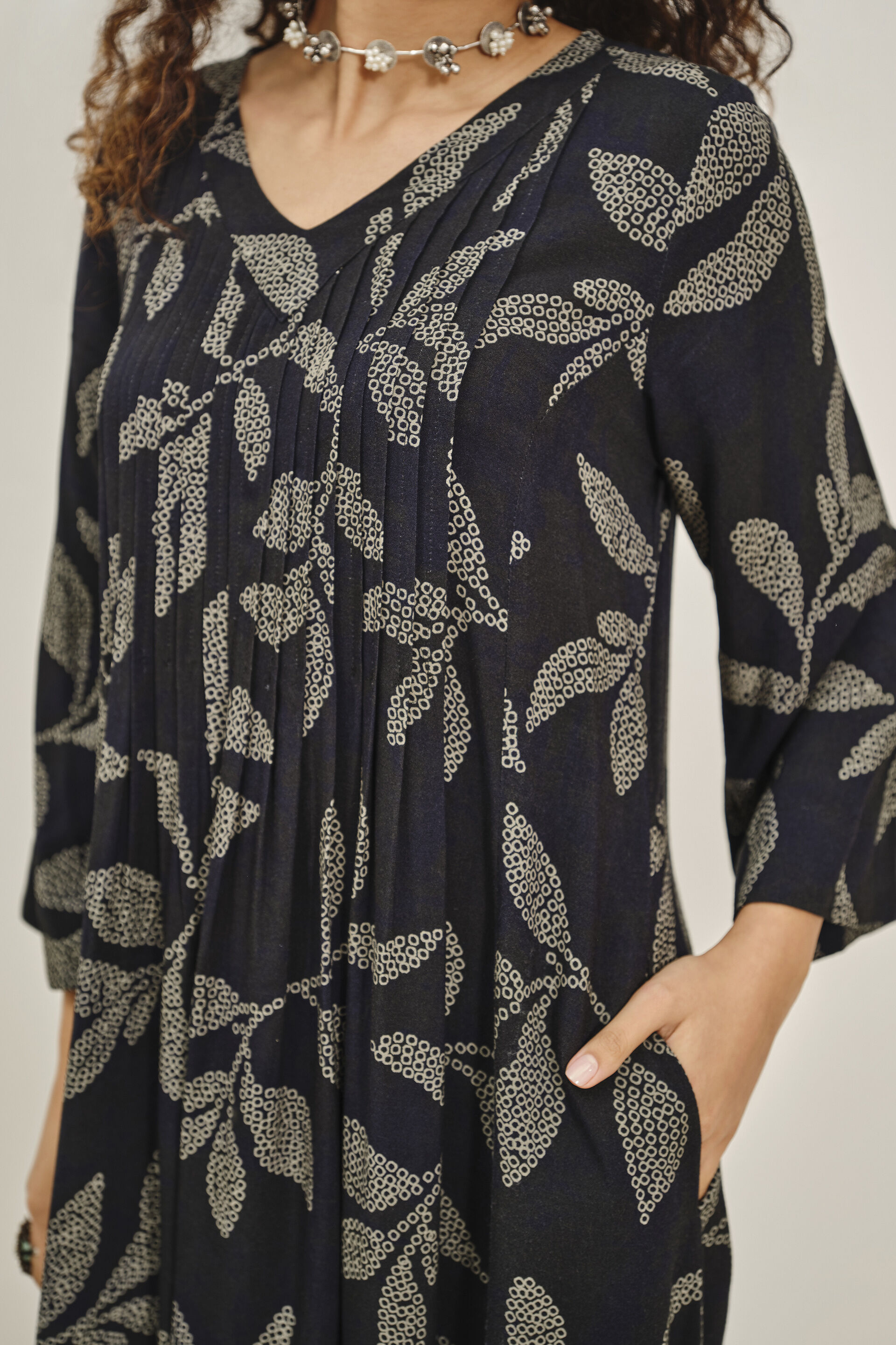 Kokum Black Kurta, Black, image 3