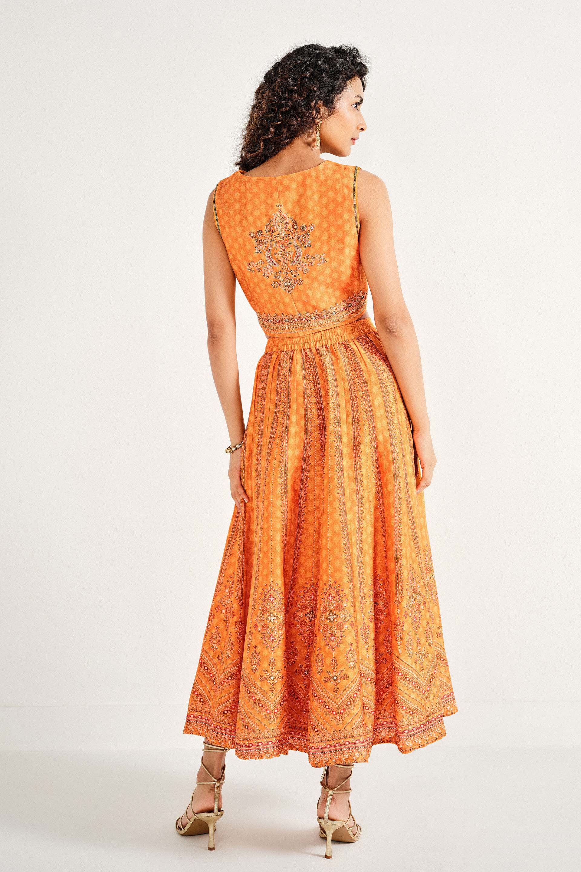 Mohini Mustard Skirt Set, Yellow, image 6