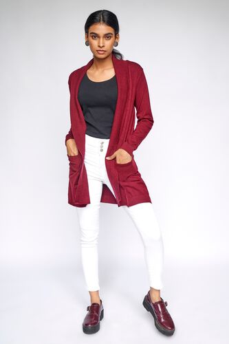 2 - Red Solid Straight Shrug, image 2